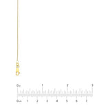 14k Two Tone Gold Diamond-cut Wheat Chain, 18 inches