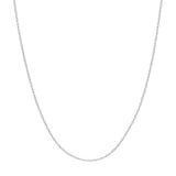 14k White Gold. 07mm Rope Chain Necklace