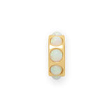 14k Gold-plated Silver Charm Necklace with Adapter and Charms Opal Wheel Bead, Moon and Stars