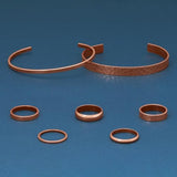 Hammered Finish Copper Cuff Bracelet 6.8mm width - Made in the USA