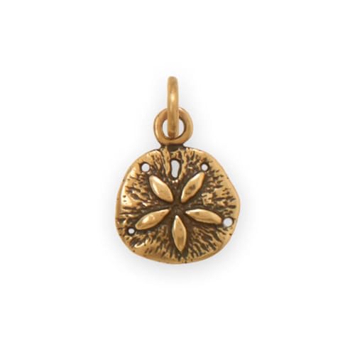 Sand Dollar Charm Gold-plated Sterling Silver