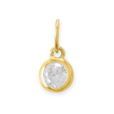 AzureBella Jewelry Birthstone Charms 14k Gold-plated Cubic Zirconia