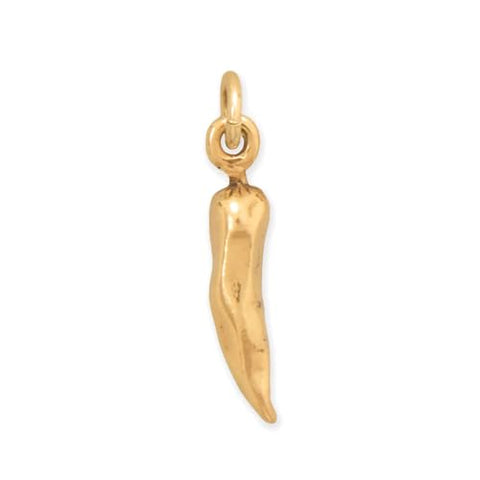 Chile Pepper Charm Gold-plated Sterling Silver