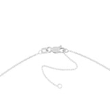 14k White Gold and Two Genuine Sapphire Stones Bar Necklace Adjustable Length