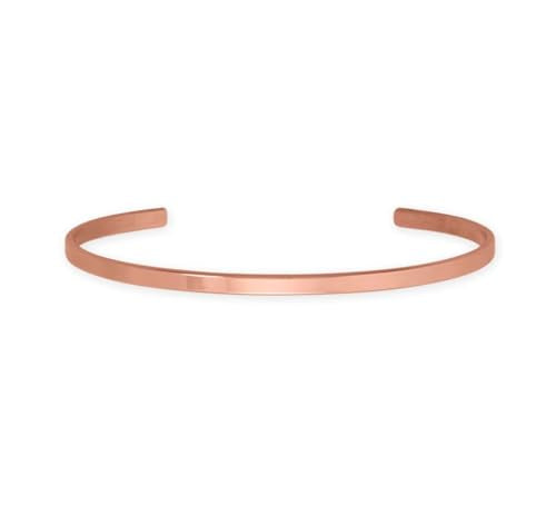 Smooth Copper Cuff Bracelet 3.2mm width - Made in the USA