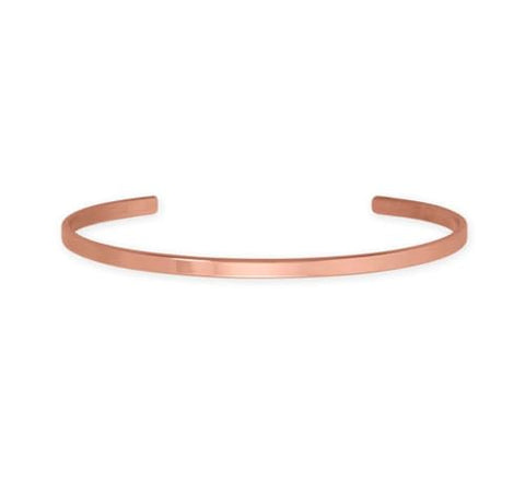 Smooth Copper Cuff Bracelet 3.2mm width - Made in the USA