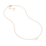 Rose Gold-plated Silver Heart NeckLace Adjustable Length