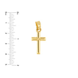 14k Yellow Gold Small Cross Pendant, Pendant Only