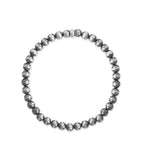 Sterling Silver Oxidized Stretch 5mm Bead Bracelet - Made in the USA