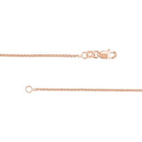 AzureBella Jewelry 14k Rose Gold-plated Silver Wheat Chain 1.25mm Width - 24 inch