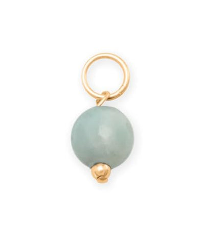 AzureBella Jewelry 14k Gold-Filled Aquamarine March Birthstone Bead Charm