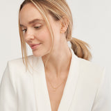 14k Yellow Gold Open Circle Necklace Adjustable Length