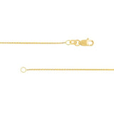 14k Two Tone Gold Diamond-cut Wheat Chain, 18 inches