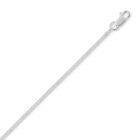 Curb Chain Necklace 1.4mm Wide Sterling Silver Lobster Clasp