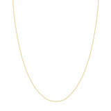 14k Yellow Gold Square Wheat Chain Necklace 0.85mm 020 Gauge