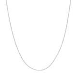 10k White Gold Rope Chain Necklace .07mm
