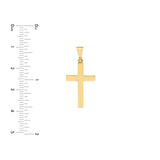 10k Yellow Gold Cross Necklace on 18-inch Chain