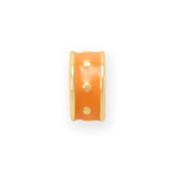 Gold-plated Dotted Wheel Bead Charm - Multiple Colors Available