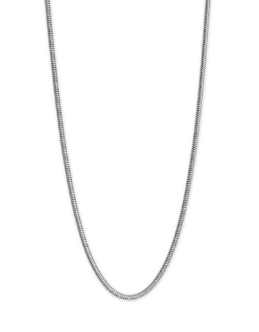Sterling Silver Snake Chain 2.4mm Oxidized Finish 20-inch Length - Made in the USA