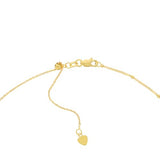 AzureBella Jewelry 14k Gold Satellite Saturn Bead Chain Choker Necklace Adjustable Length