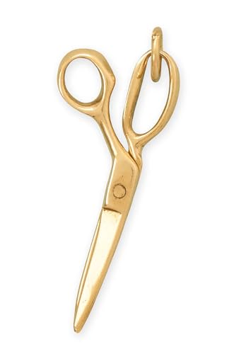 Shears Scissors Charm Gold-plated Sterling Silver