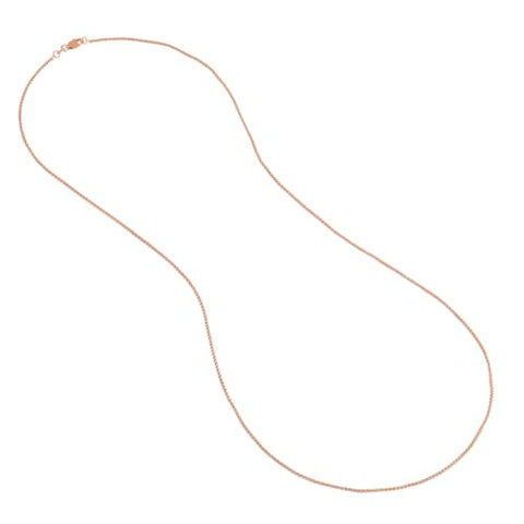 Wheat Chain Necklace Rose Gold-plated Silver