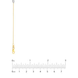 Gold-plated and Sterling Silver Diamond-cut Bead Station Necklace, 36-inch