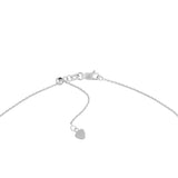 Virgin Mary Catholic Charm Necklace Rhodium Plated Sterling Silver