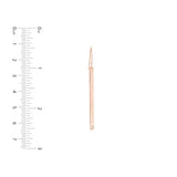 Rose Gold-plated Sterling Silver Bar Drop Earrings with Cubic Zirconia Accent
