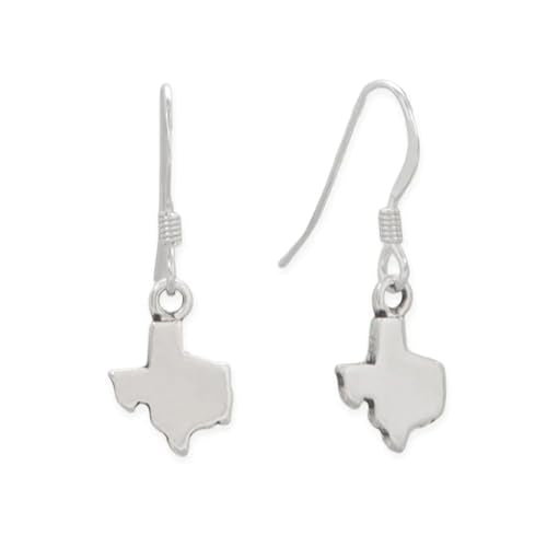State of Texas Dangle Earrings Sterling Silver