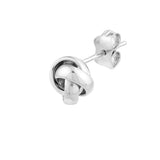 Love Knot Stud Earrings Rhodium on Sterling Silver