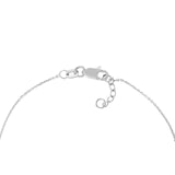 Mini Wishbone Bracelet Rhodium on Sterling Silver Cubic Zirconia