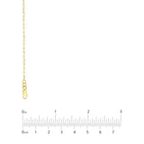 14k Yellow Gold Paper Clip Chain 1.7mm Diamond-cut Links, 20-inch
