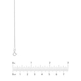 14k White Gold Curb Chain Necklace 0.9mm, 16-inch length