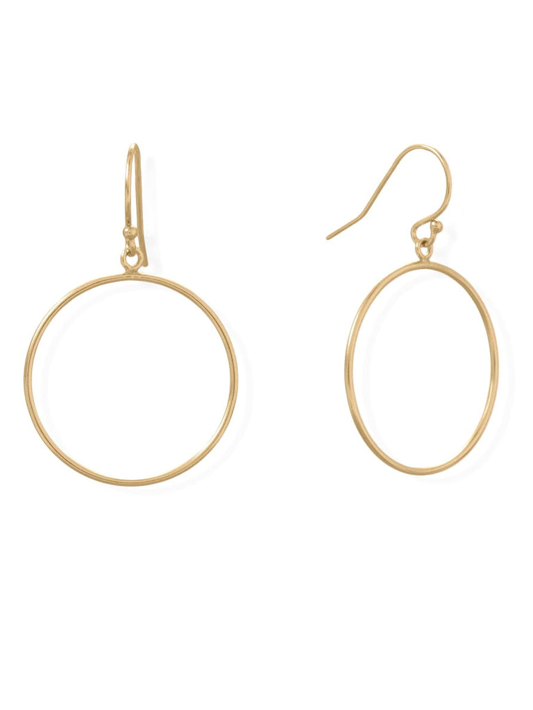 Circle Hoop Dangle Earrings 14k Gold-filled 25mm