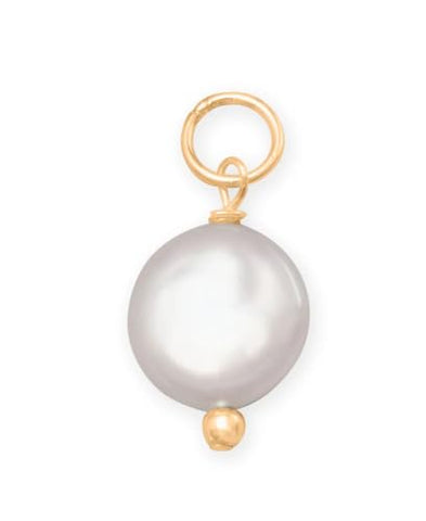 AzureBella Jewelry 14k Gold-Filled Cultured Freshwater Pearl June Birthstone Bead Charm