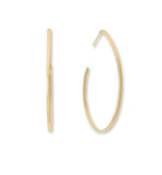 Pear Shape Hoop Wire Earrings 14k Gold-plated Silver