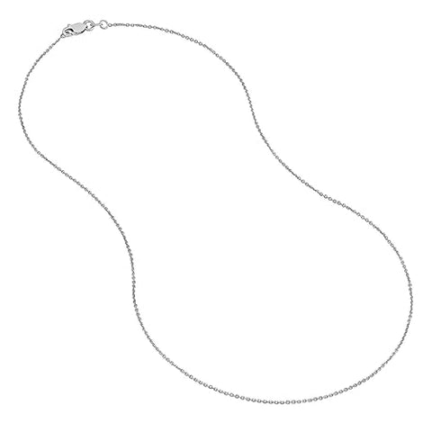 Sterling Silver Diamond-cut Cable Chain 0.95mm