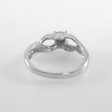Genuine Diamond Promise Ring 10k White Gold