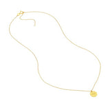 14k Yellow Gold Mini Basketball Pendant Necklace