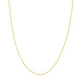 AzureBella Jewelry 14k Yellow Gold Satellite Bead Chain Necklace