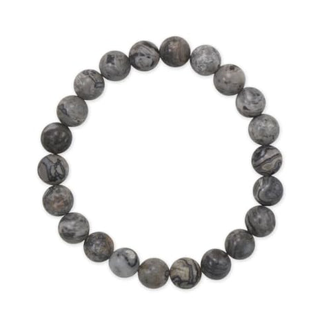 Earth Jasper Stretch Braclet 8mm Round Beads