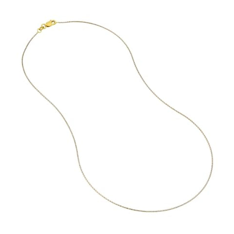14k Two Tone Gold Diamond-cut Wheat Chain, 18 inches
