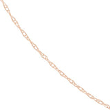 14k Rose Gold. 07mm Rope Chain Necklace