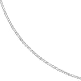 14k White Gold Diamond-cut Square Wheat Chain