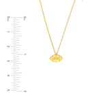 14k Yellow Gold Mini Football Pendant Necklace