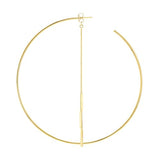 14K Yellow Gold High Polish Front Back Earring Extensions