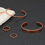 Smooth Copper Cuff Bracelet 3.2mm width - Made in the USA