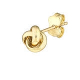 10k Yellow Gold Love Knot Stud Earrings 7mm