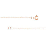 14k Rose Gold. 07mm Rope Chain Necklace